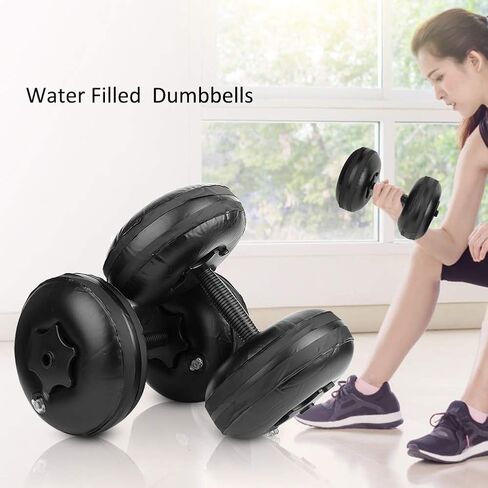 Water Filled Dumbbells Set, 8-10kg Portable PVC Travel Dumbbells, Adjustable Fitness Dumbbell Yoga Dumbbells for Workout, Fitness, Body Building and Shaping in Saudi Arabia