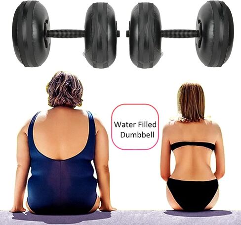 Water Filled Dumbbells Set, 8-10kg Portable PVC Travel Dumbbells, Adjustable Fitness Dumbbell Yoga Dumbbells for Workout, Fitness, Body Building and Shaping in Saudi Arabia
