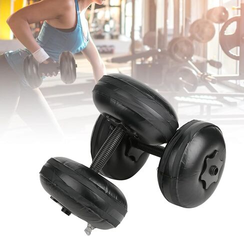 Water Filled Dumbbells Set, 8-10kg Portable PVC Travel Dumbbells, Adjustable Fitness Dumbbell Yoga Dumbbells for Workout, Fitness, Body Building and Shaping in Saudi Arabia