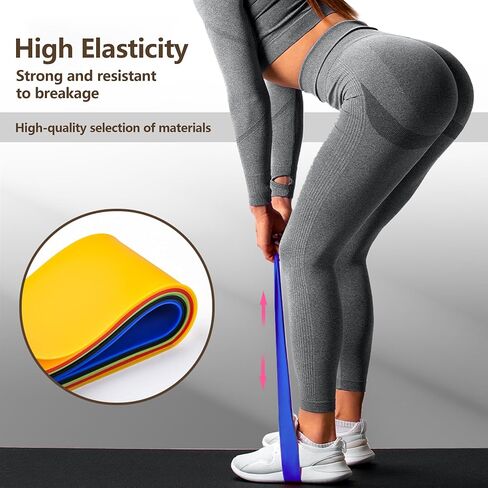 JTW Exercise Bands Resistance for Women and Men，Resistance Band for Working Out,Physical Therapy Bands,Set of 5，It is Mainly Used for Working Out Legs and Buttocks in Saudi Arabia