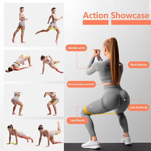 JTW Exercise Bands Resistance for Women and Men，Resistance Band for Working Out,Physical Therapy Bands,Set of 5，It is Mainly Used for Working Out Legs and Buttocks in Saudi Arabia