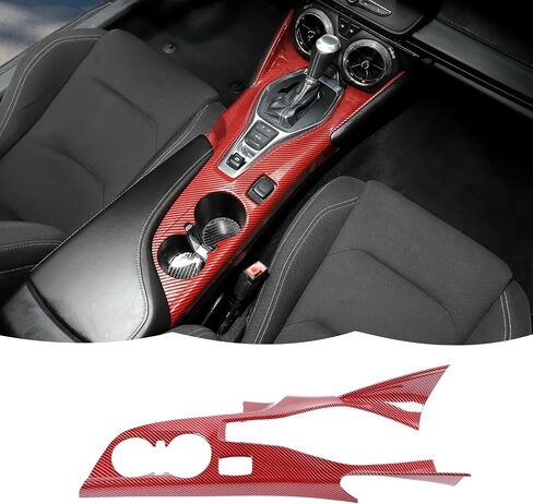 RT-TCZ Carbon Fiber Center Console Gear Shift Panel Trim Cover Cup Holder Frame Interior Decoration Kit Accessories for Chevrolet Camaro 2016-2022 in Saudi Arabia