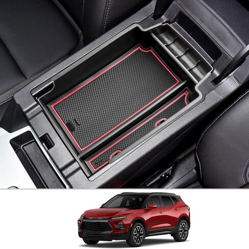 منظم ملحقات وحدة التحكم المركزية CDEFG لعام 2019 2020 2021 2022 2023 2024 Chevy Blazer مسند الذراع صندوق تخزين صندوق إدراج صينية 2018-2024 ملحقات Chevy Blazer (أحمر) in Kuwait