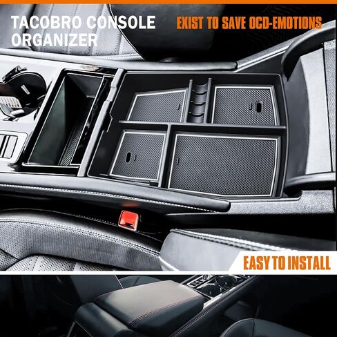 TACORBO Center Console Organizer Tray Compatible with Volkswagen Atlas/Cross Sport 2024 Accessories Insert Tray, Atlas Cross Sport 2024 Armrest Secondary Storage Box, White Trim in Saudi Arabia