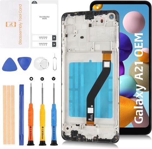 for Samsung Galaxy A21 SM-A215 Original 6.5" 2020 LCD Display Touch Digitizer Screen Replacement SM-A215U A215U1 S215DL A215W Full Assembly Repair Kits in Saudi Arabia