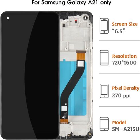 for Samsung Galaxy A21 SM-A215 Original 6.5" 2020 LCD Display Touch Digitizer Screen Replacement SM-A215U A215U1 S215DL A215W Full Assembly Repair Kits in Saudi Arabia