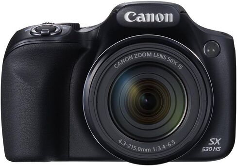كاميرا Canon SX530-CR الرقمية PowerShot CMOS بدقة 16.0 ميجابكسل مع تكبير بصري للصورة 50x (24-1200 مم) وفيديو LCD عالي الدقة 3 بوصة 1080 بكسل، متجدد - أسود in Saudi Arabia