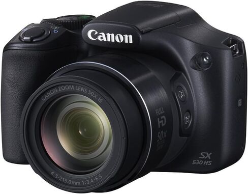 كاميرا Canon SX530-CR الرقمية PowerShot CMOS بدقة 16.0 ميجابكسل مع تكبير بصري للصورة 50x (24-1200 مم) وفيديو LCD عالي الدقة 3 بوصة 1080 بكسل، متجدد - أسود in Saudi Arabia