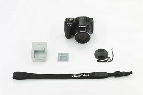 كاميرا Canon SX530-CR الرقمية PowerShot CMOS بدقة 16.0 ميجابكسل مع تكبير بصري للصورة 50x (24-1200 مم) وفيديو LCD عالي الدقة 3 بوصة 1080 بكسل، متجدد - أسود in Saudi Arabia