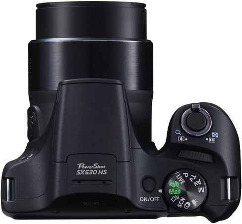 كاميرا Canon SX530-CR الرقمية PowerShot CMOS بدقة 16.0 ميجابكسل مع تكبير بصري للصورة 50x (24-1200 مم) وفيديو LCD عالي الدقة 3 بوصة 1080 بكسل، متجدد - أسود in Saudi Arabia