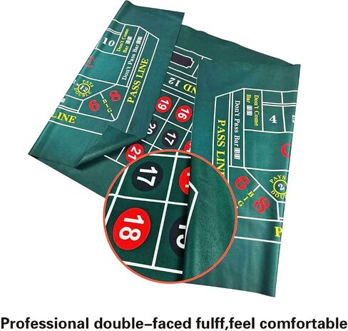 BALIKEN 36 × 72 بوصة طاولة الروليت والفضلات سطح الطاولة كازينو شعرت حصيرة الصف المهنية in Kuwait