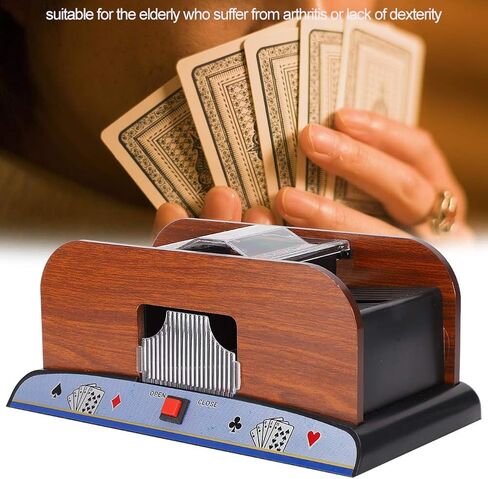 ZJchao Automatic Card Shuffler, Battery Operated Poker Shuffling Machine Poker Card Shuffler Automatic Shufflers for Home Tournament Use for Classic Poker Trading Card Games in Kuwait