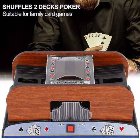 ZJchao Automatic Card Shuffler, Battery Operated Poker Shuffling Machine Poker Card Shuffler Automatic Shufflers for Home Tournament Use for Classic Poker Trading Card Games in Kuwait