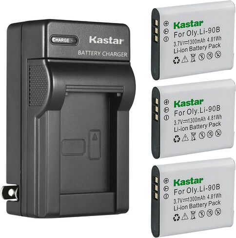 Kastar 1-Pack Battery and AC Wall Charger Replacement for Olympus Li-90B Li-92B Battery, LI-90C UC-90 Charger, Olympus Stylus TG-5, Stylus TG-Tracker, OM SYSTEM Tough TG-6, OM SYSTEM Tough TG-7 Camera in Saudi Arabia