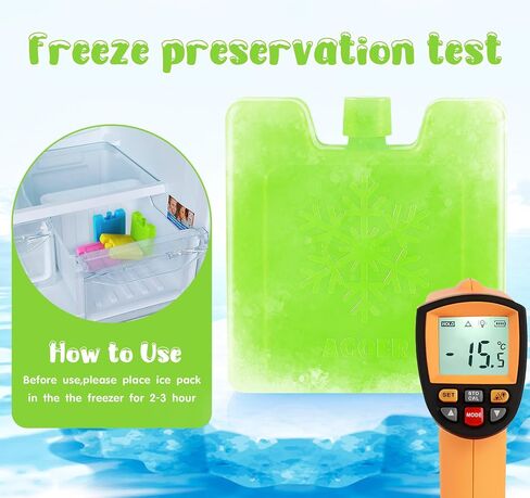 6/8/12 Pack Mini Ice Packs for Cooler,3 X 3 X 0.5In Slim Ice Packs Reusable,Lightweight Cool Packs,Reusable Ice Crystal Boxes for Lunch Bag, Kid Freezer Packs for Work,School,Picnic,Camping,Fishing in Saudi Arabia