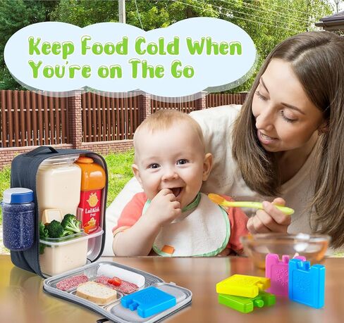 6/8/12 Pack Mini Ice Packs for Cooler,3 X 3 X 0.5In Slim Ice Packs Reusable,Lightweight Cool Packs,Reusable Ice Crystal Boxes for Lunch Bag, Kid Freezer Packs for Work,School,Picnic,Camping,Fishing in Saudi Arabia