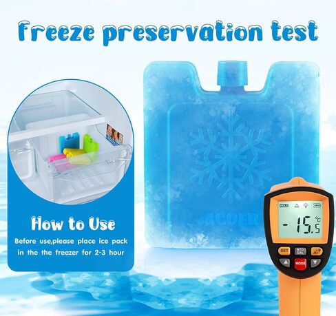 6/8/12 Pack Mini Ice Packs for Cooler,3 X 3 X 0.5In Slim Ice Packs Reusable,Lightweight Cool Packs,Reusable Ice Crystal Boxes for Lunch Bag, Kid Freezer Packs for Work,School,Picnic,Camping,Fishing in Saudi Arabia