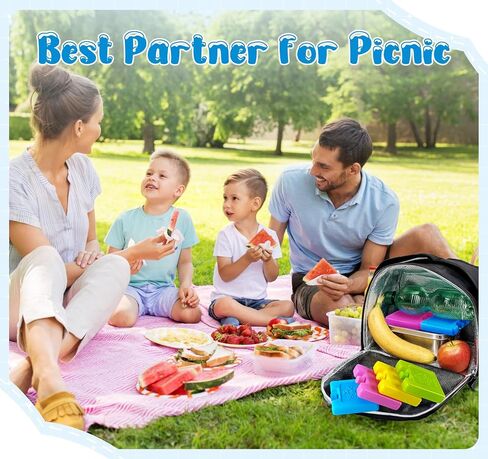 6/8/12 Pack Mini Ice Packs for Cooler,3 X 3 X 0.5In Slim Ice Packs Reusable,Lightweight Cool Packs,Reusable Ice Crystal Boxes for Lunch Bag, Kid Freezer Packs for Work,School,Picnic,Camping,Fishing in Saudi Arabia
