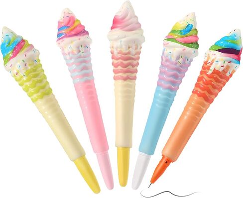 NEWEST 5 Pieces Cute Pig Squishy Pens, Pink Stress Relief Sponge Pens Pig Gel Ink Pens Novelty Pig Writing Pen for Adults Mental Workers in Saudi Arabia
