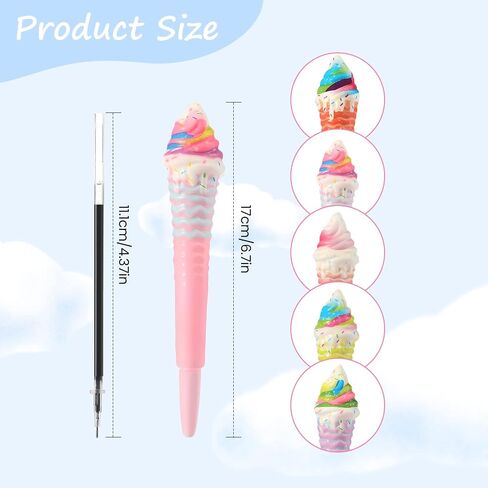 NEWEST 5 Pieces Cute Pig Squishy Pens, Pink Stress Relief Sponge Pens Pig Gel Ink Pens Novelty Pig Writing Pen for Adults Mental Workers in Saudi Arabia