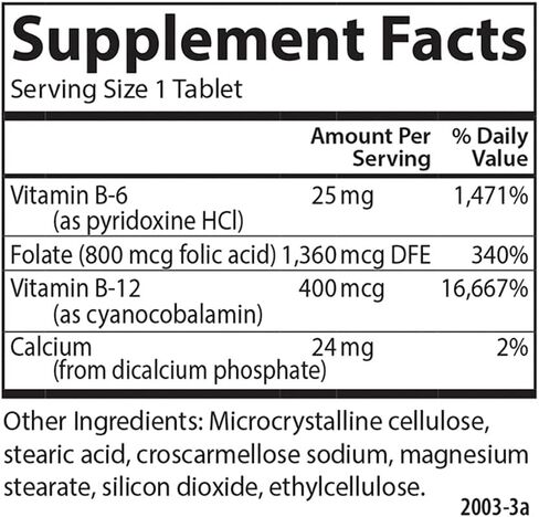 Carlson - Tri-B, Vitamin B Complex, 25 mg Vitamin B-6, 400 mcg Vitamin B-12, Folic Acid Energy Pills, Promote Cardiovascular Health, B Complex Vitamins, B12 Supplement, B Vitamin Complex, 120 Tablets in Saudi Arabia