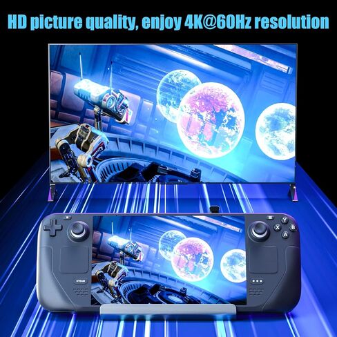 منصة Steam Deck، محطة إرساء سطح البخار 6 في 1 مع HDMI 2.0 4k@60 هرتز، واقي لوحة اللمس لسطح البخار، إيثرنت 1000 ميجا بت في الثانية، 3 USB 3.0، 100 واط PD قاعدة شحن سريعة لسبائك ROG مع سطح بخار صمام in Saudi Arabia