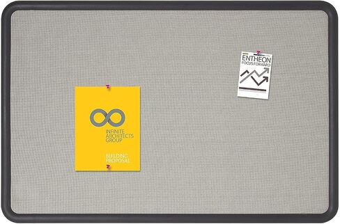 Quartet Bulletin Board, Fabric, 3 x 2 Feet, Office Bulletin Boards, Contour Navy Blue Plastic Frame (7693BE) in Saudi Arabia