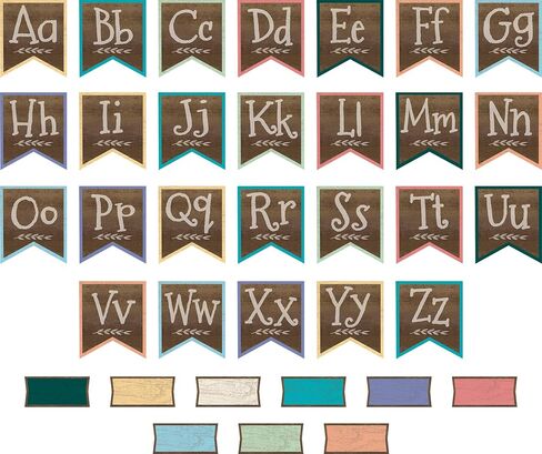 Teacher Created Resources Home Sweet Classroom Word Wall Bulletin Board Set, Pennants measure 4-1/2" x 5-1/4"; Cards measure 4-1/2" x 2", Multicolor in Saudi Arabia
