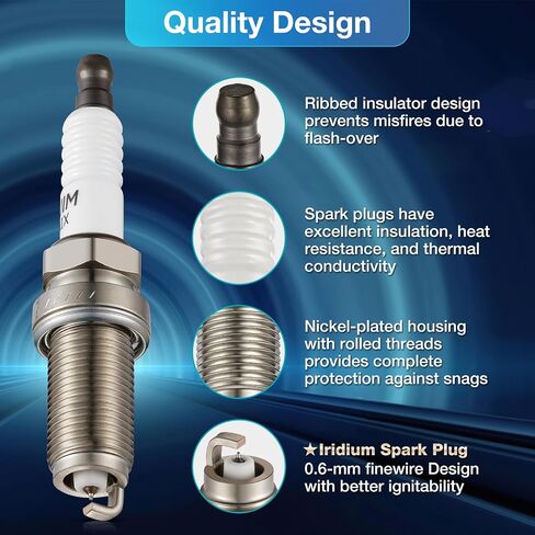 BDFHYK Iridium Spark Plugs 2309 Compatible with Mitsubishi Lancer YAMAHA FC1800 WAVERUNNER FX CRUISER SVHO FC1800 WAVERUNNER FX SVHO GX1800 WAVERUNNER FZR GX1800A WAVERUNNER FZS for LFR7AIX Set of 4 in Saudi Arabia