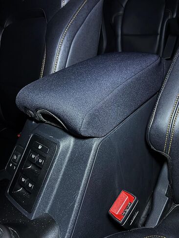 Koverz Neoprene Center Console Cover Armrest Pad with Keyhole Compatible with New Ford Bronco (Full Size, NOT Sport) 2021, 2022 - Black in Saudi Arabia