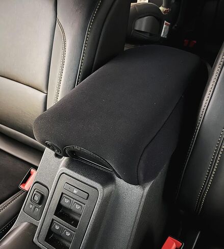 Koverz Neoprene Center Console Cover Armrest Pad with Keyhole Compatible with New Ford Bronco (Full Size, NOT Sport) 2021, 2022 - Black in Saudi Arabia