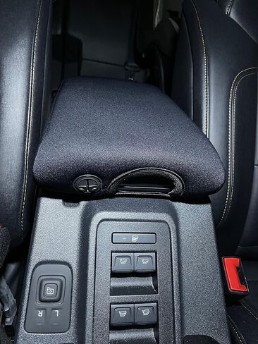 Koverz Neoprene Center Console Cover Armrest Pad with Keyhole Compatible with New Ford Bronco (Full Size, NOT Sport) 2021, 2022 - Black in Saudi Arabia