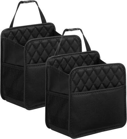 Updated Car Back Seat Organizers and Storage, Seat Organizer for Backseat, Premium PU Leather Front & Backseat Car Organizer Universal Waterproof Hanging Car Seat Organizer (Beige 1Pack) in Saudi Arabia