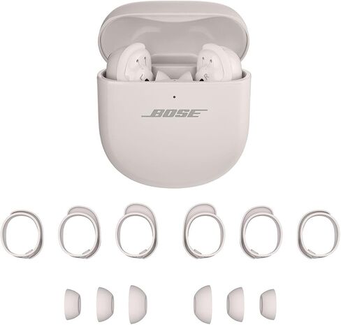 سماعات أذن Bose QuietComfort Ultra True اللاسلكية بتقنية البلوتوث وخاصية إلغاء الضوضاء القابلة للتعديل، صوت مكاني، ما يصل إلى 6 ساعات من وقت التشغيل، حزمة سوداء مع مجموعة مقاسات بديلة in Saudi Arabia