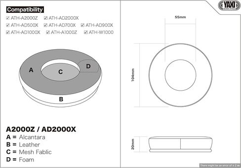 YAXI A2000Z/AD2000X Comfort (وسادات الأذن البديلة) in Kuwait
