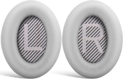 وسائد أذن بديلة لسماعات الرأس الاحترافية Bose Quiet Comfort 35 (QC35 II)، وسادات أذن بديلة من جلد البروتين الناعم لـ Bose QC35 QC25 QC15 QC2/ Ae2 Ae2i Ae2w/ Sound Link/Sound True (رمادي) in Kuwait