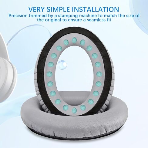 وسائد أذن بديلة لسماعات الرأس الاحترافية Bose Quiet Comfort 35 (QC35 II)، وسادات أذن بديلة من جلد البروتين الناعم لـ Bose QC35 QC25 QC15 QC2/ Ae2 Ae2i Ae2w/ Sound Link/Sound True (رمادي) in Kuwait