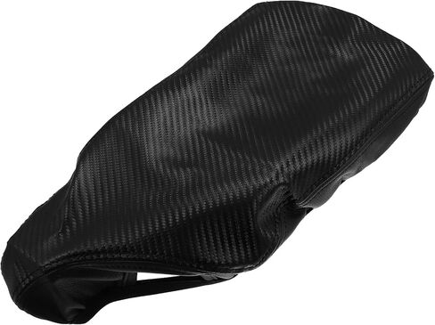 Car Armrest Cover for Dodge Challenger 2015-2022 - Black Carbon Fiber Pattern, Waterproof, Scratch-Resistant, and Comfortable | for Car Accessories in Saudi Arabia