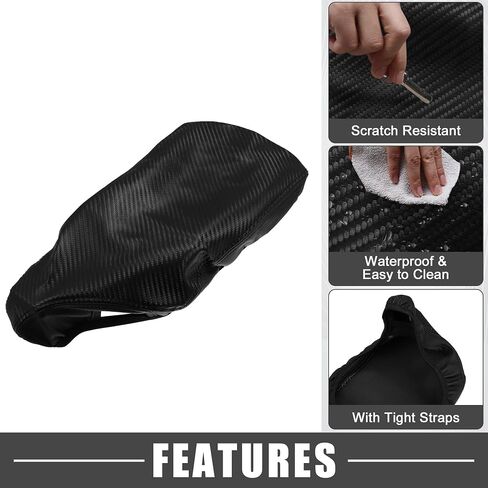 Car Armrest Cover for Dodge Challenger 2015-2022 - Black Carbon Fiber Pattern, Waterproof, Scratch-Resistant, and Comfortable | for Car Accessories in Saudi Arabia