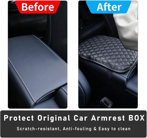 سجادات وحدة التحكم المركزية للسيارة، واقي وسادة مسند الذراع المقاوم للماء من جلد البولي يوريثان، غطاء صندوق تخزين مسند الذراع للفصول الأربعة، ملحقات داخلية عالمية لمعظم السيارات وسيارات الدفع الرباعي والشاحنات in Kuwait