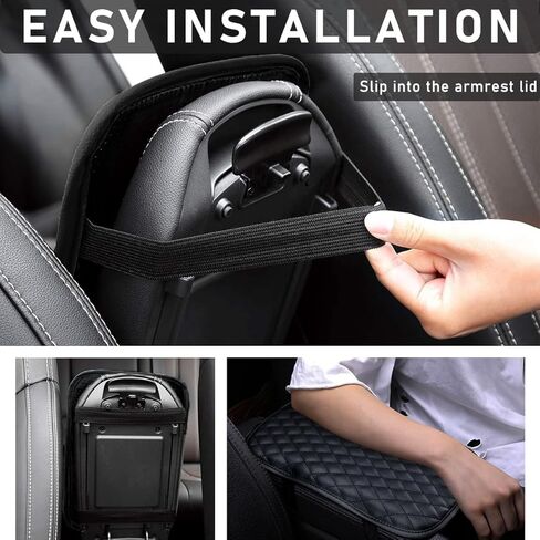 سجادات وحدة التحكم المركزية للسيارة، واقي وسادة مسند الذراع المقاوم للماء من جلد البولي يوريثان، غطاء صندوق تخزين مسند الذراع للفصول الأربعة، ملحقات داخلية عالمية لمعظم السيارات وسيارات الدفع الرباعي والشاحنات in Kuwait