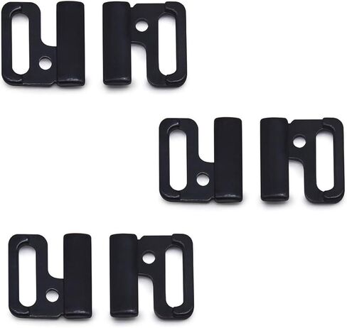 3 قطع بيكيني Fastene مشبك بيكيني معدني فضي بيكيني حمالة صدر إغلاق إبزيم داخلي (أسود) in Kuwait