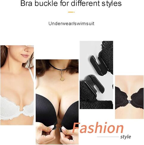 3 قطع بيكيني Fastene مشبك بيكيني معدني فضي بيكيني حمالة صدر إغلاق إبزيم داخلي (أسود) in Kuwait