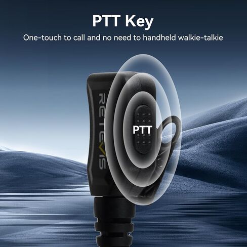 سماعة أذن راديو Retevis ثنائية الاتجاه، حجم قابل للتعديل، PTT بالحجم الكامل، متوافقة مع Motorola CP100 CP100d CP200 CP200d GP300 GP2000 Mag One Two Way Radio، سماعة أذن لاسلكية من النوع G مع ميكروفون (عبوتان) in Saudi Arabia