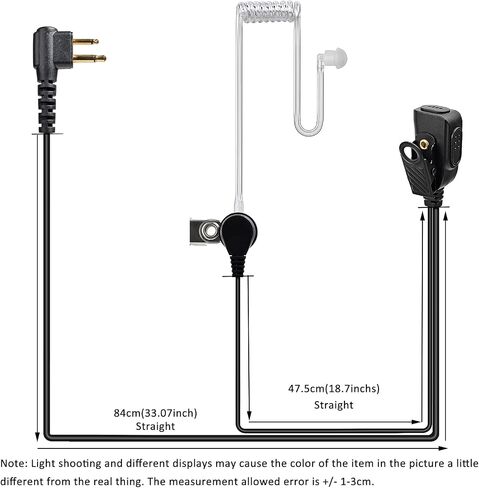 HYS 1 Wire Surveillance Acoustic Tube 2-Way Radio Earpiece, in Ear Headset for Law Enforcement, for Motorola Walkie TalkieMag one CP200 Rdm2070d BPR40 CLS1110 CLS1410 CP200d earpiece with mic in Saudi Arabia