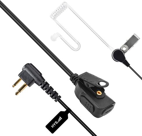 HYS 1 Wire Surveillance Acoustic Tube 2-Way Radio Earpiece, in Ear Headset for Law Enforcement, for Motorola Walkie TalkieMag one CP200 Rdm2070d BPR40 CLS1110 CLS1410 CP200d earpiece with mic in Saudi Arabia