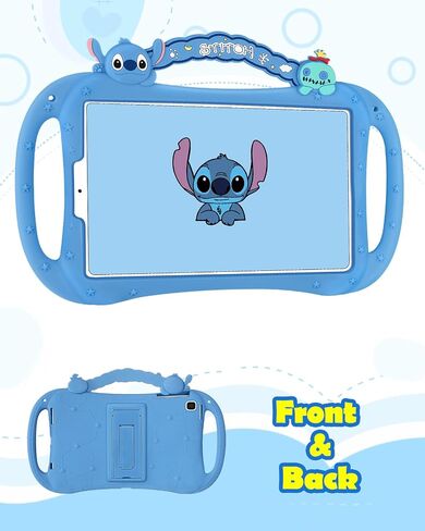 حافظة عصرية ممتعة لجهاز Galaxy Tab A7 Lite مقاس 8.7 بوصة بتصميم لطيف ثلاثي الأبعاد لشخصية كرتونية Kawaii رائعة ومضحكة وناعمة للفتيات والأولاد والمراهقين والبنات لهاتف Samsung Galaxy Tab A7 Lite مقاس 8.7 بوصة أغطية أجهزة لوحية مع حامل حزام in Saudi Arabia