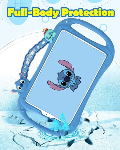 حافظة عصرية ممتعة لجهاز Galaxy Tab A7 Lite مقاس 8.7 بوصة بتصميم لطيف ثلاثي الأبعاد لشخصية كرتونية Kawaii رائعة ومضحكة وناعمة للفتيات والأولاد والمراهقين والبنات لهاتف Samsung Galaxy Tab A7 Lite مقاس 8.7 بوصة أغطية أجهزة لوحية مع حامل حزام in Saudi Arabia