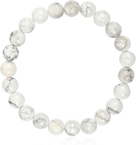 RIAH FASHION Stone Beaded Stretch Yoga Prayer Friendship Bracelet - Healing Lava Semi Precious Natural Gem Quartz, Mermaid Glass Glowing Bead Strand Bangle Cuff in Saudi Arabia