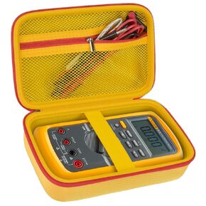 Comecase Hard Carrying Case for Fluke 87-V/ 87V Max/ 88V Digital Multimeter, Protective Travel Storage Bag - Yellow